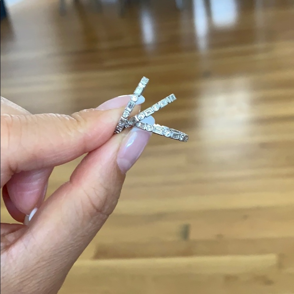18kwg Set 3 Diamond Eternity Stack Rings